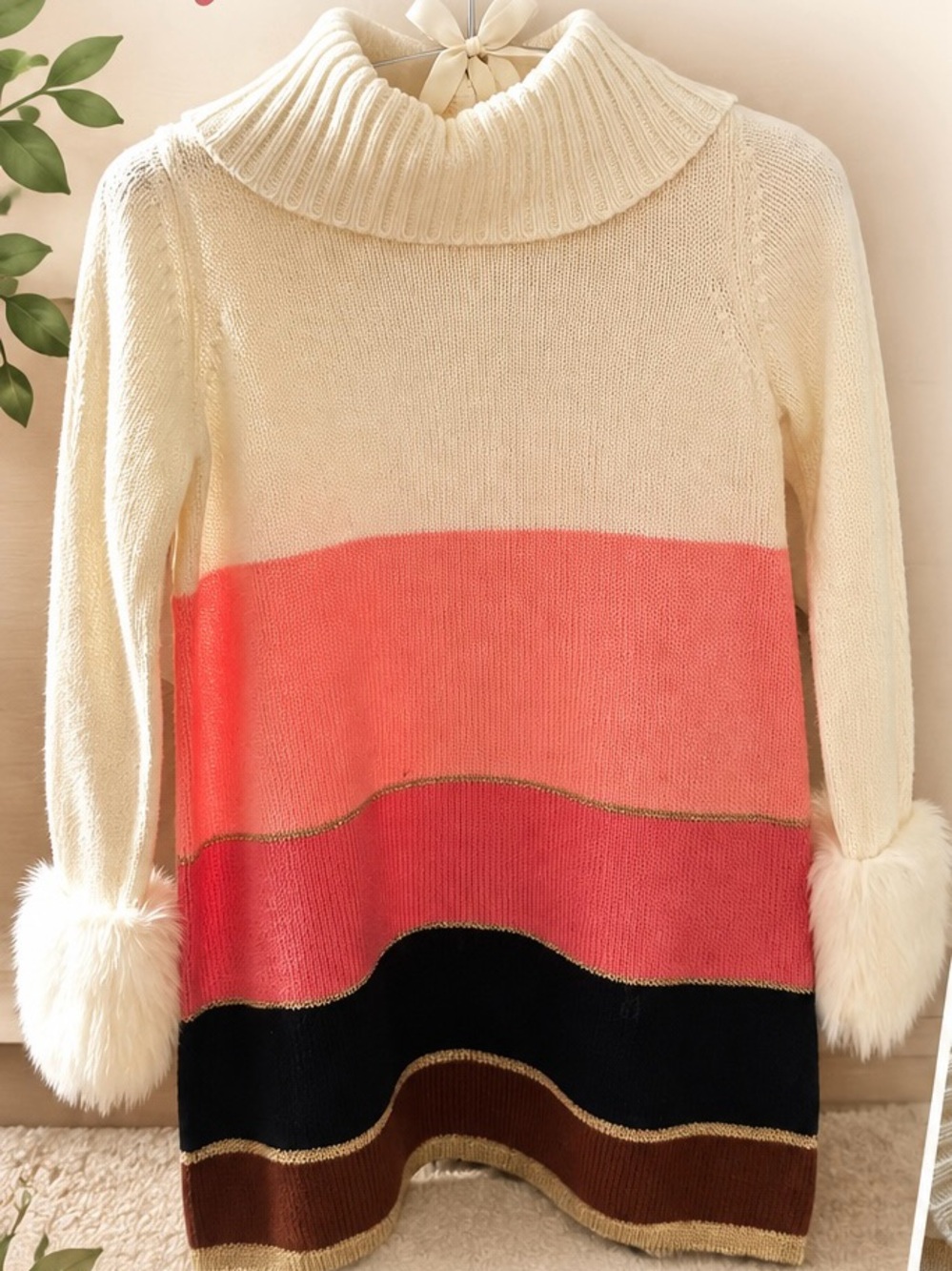 Janie and Jack COLORBLOCKED SWEATER Girls DRESS Size 7